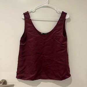 Zara Tank Top in Shiny Red